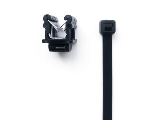 Black Plastic Nylon Cable Tie Straps 4.8mm Width 100pcs With kabelclip