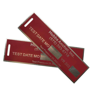 Brushed Blank Aluminum Name Plate Tag Metal Non Flammable For Machine
