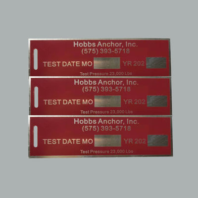 Brushed Blank Aluminum Name Plate Tag Metal Non Flammable For Machine